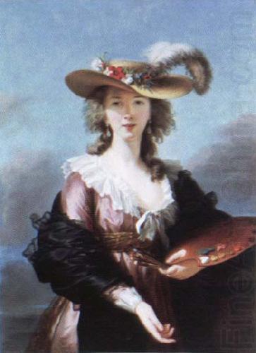 Elisabeth Louise Viegg-Le Brun self portrait in a straw hat china oil painting image